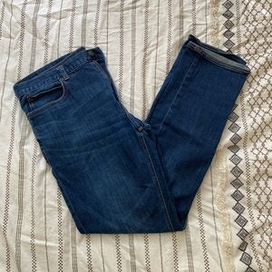 J Crew mercantile flex straight leg dark wash jeans